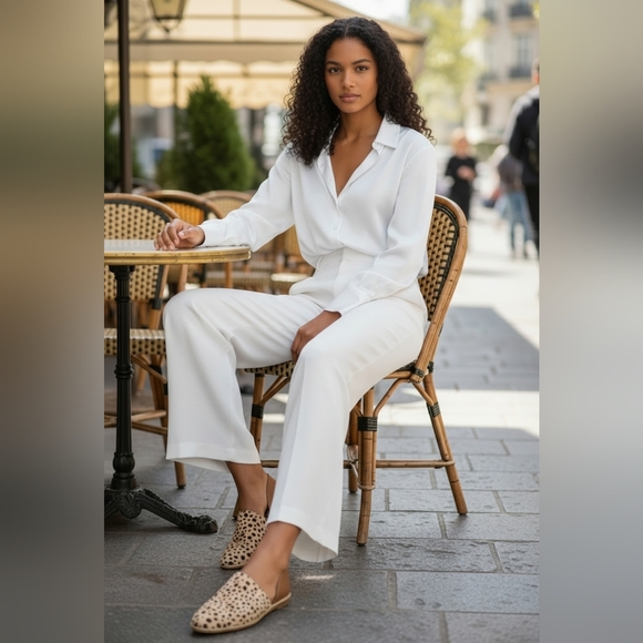 Dolce Vita Shoes - DOLCE VITA, CALF HAIR, LEOPARD PRINTED FUR LEATHER MULES SIZE 9